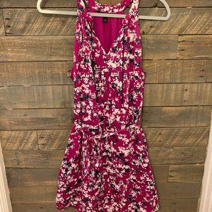 Banana Republic Floral Silk Sleeveless Dress